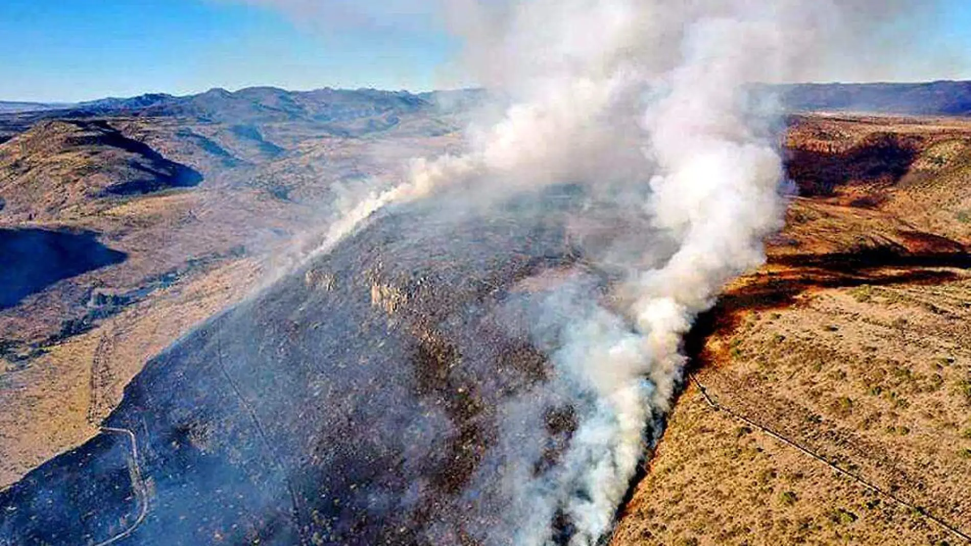 incendio en la sierra